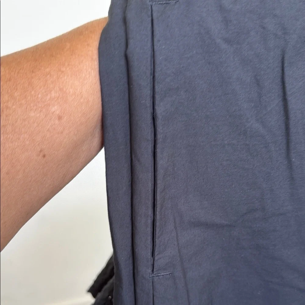 J. Crew Black Pleated Button-Down Top